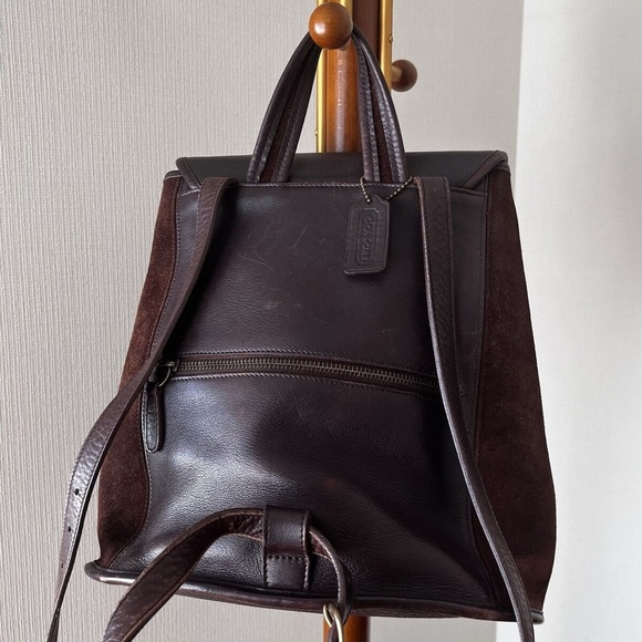 Vintage Coach Berkeley Convertible Backpack 9016 Suede Russett - Picture 2 of 3